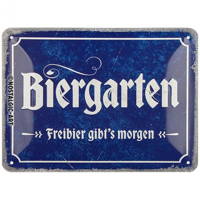 Blechschild Biergarten 1